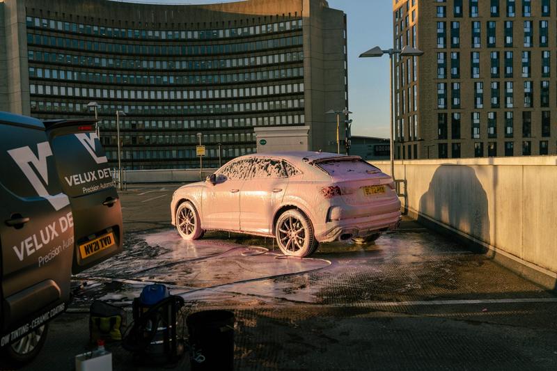 Foam wash van backdrop